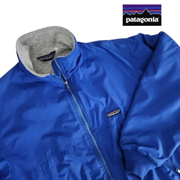 PATAGONIA Vintage Blue Synchilla Fleece-Lined Jacket - size M - Picture 4 of 16